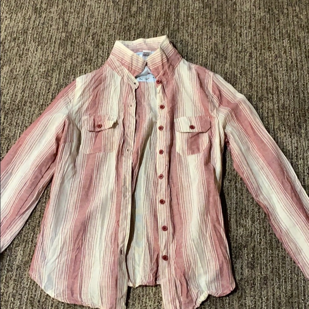 Striped button down long sleeve